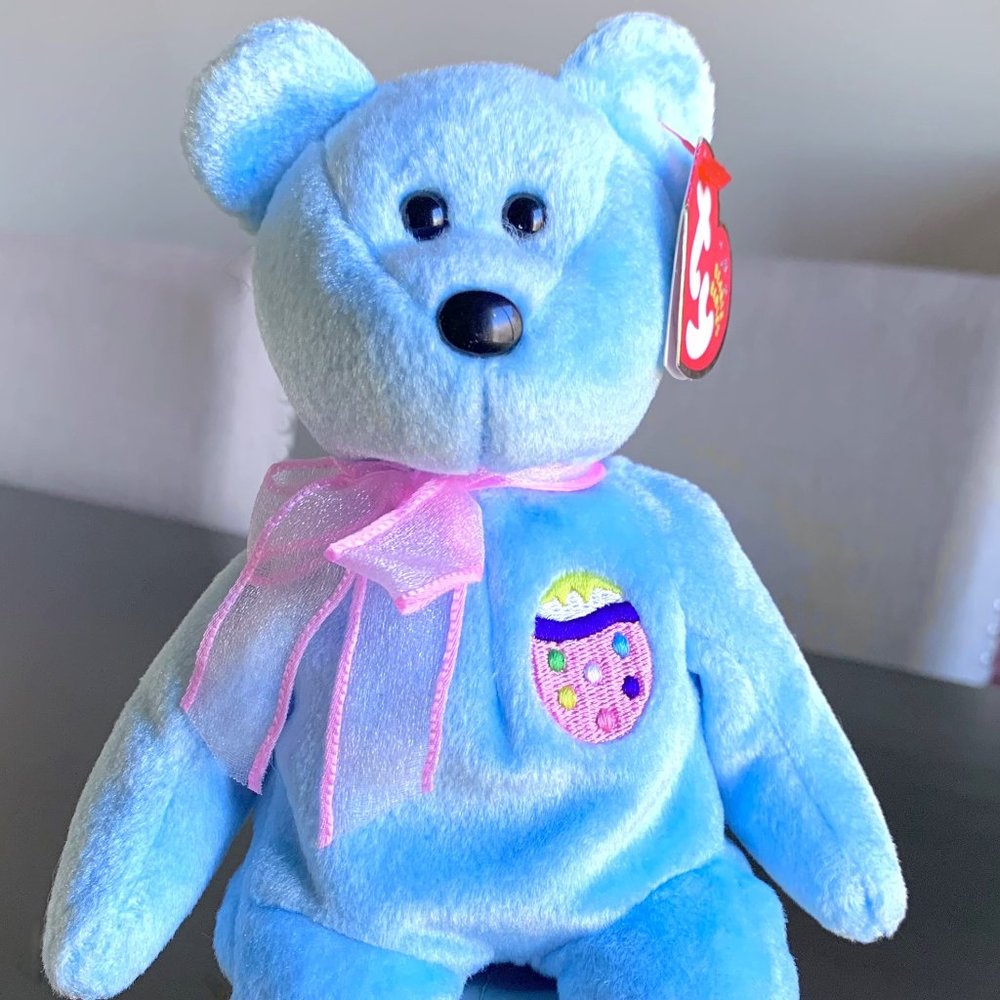 4510 2001 Eggs II Easter Egg Spring Teddy Bear Vintage Ty Beanie Baby Plush MWMT